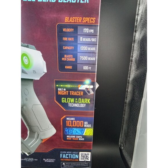 Faction Spectre Gel Bead Blaster Night Tracer Glow-In-Dark Tech Interactive - Picture 3 of 7